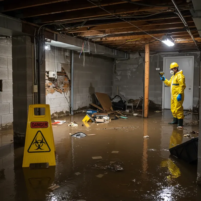 Flooded Basement Electrical Hazard in Allendale, MI Property