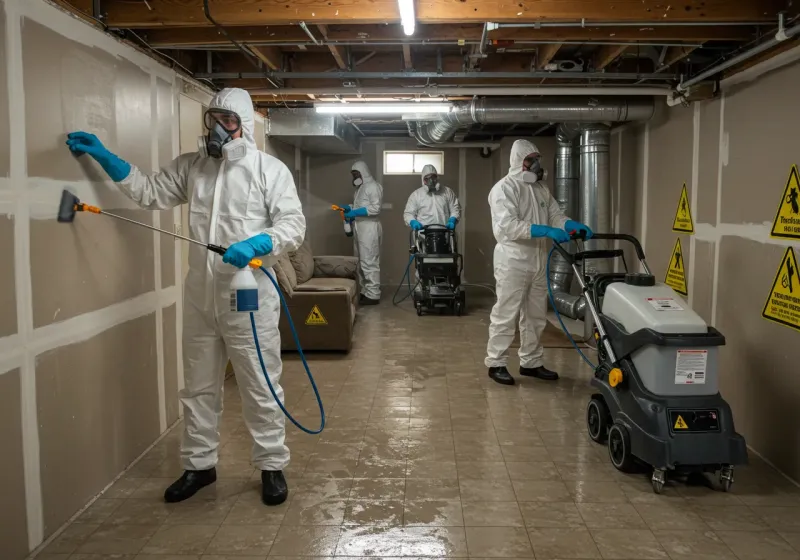 Basement Moisture Removal and Structural Drying process in Allendale, MI